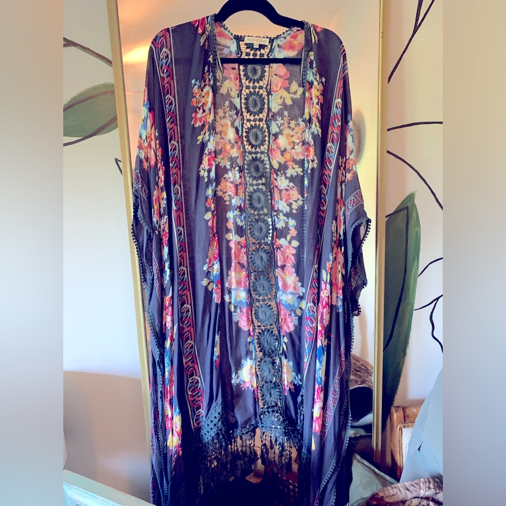 Gorgeous Woven Heart Kimono Women’s 2X EUC